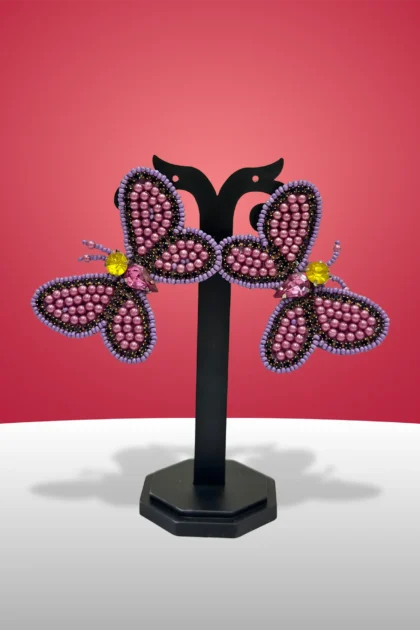 Pink Butterfly Earrings
