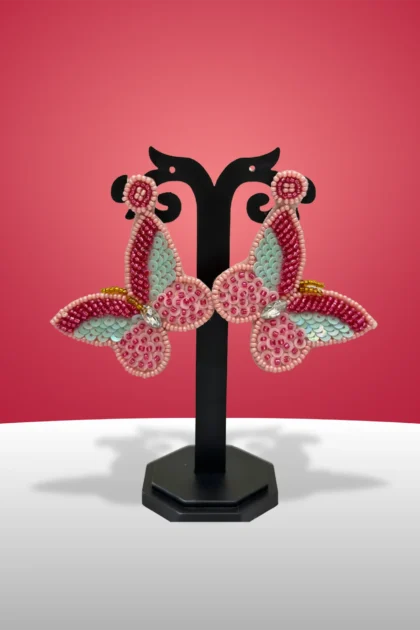 Pink Butterfly Earrings